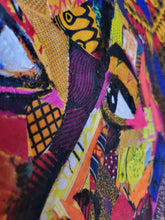 Load image into Gallery viewer, One Voice - African Fabric Collage (38 x 28 in)