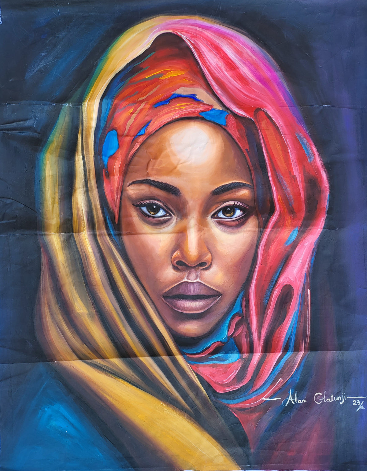 Asapete - African Portrait Painting (36 x 48 inches)