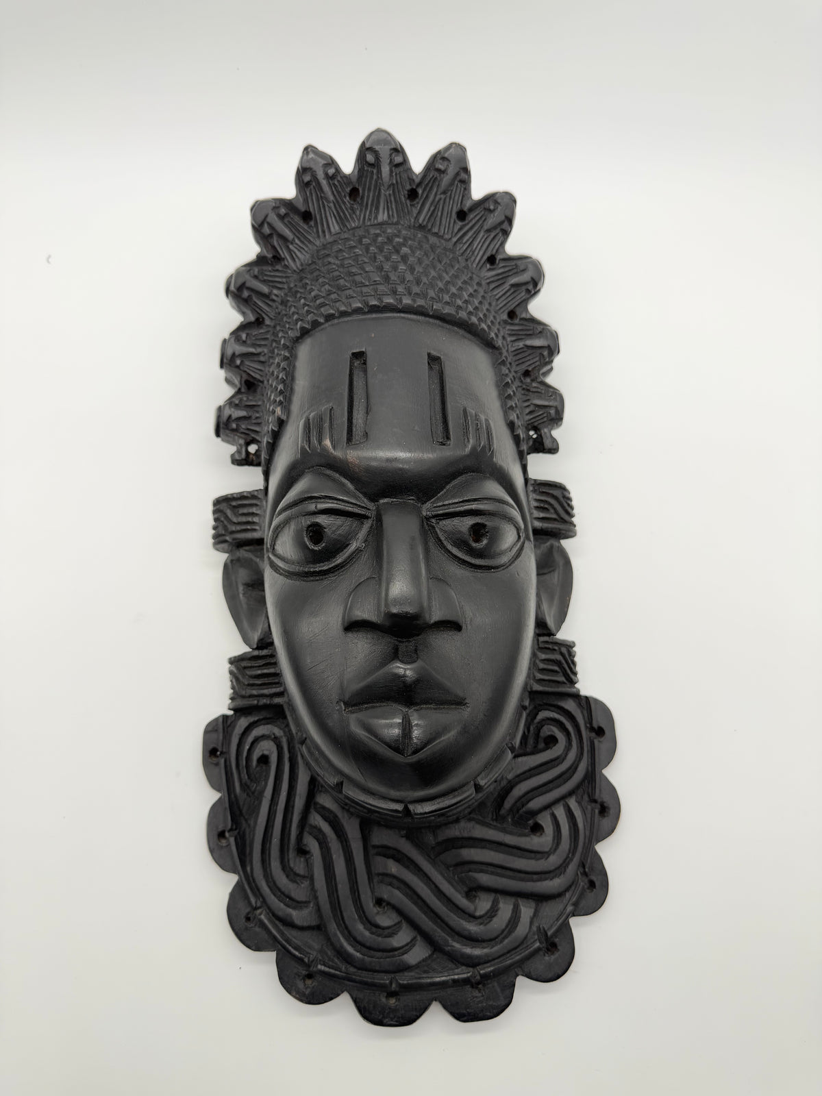 Benin King | Hand-carved African Wood Sculpture