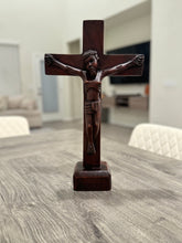 Load image into Gallery viewer, The Redeemer – Hand-Carved Wooden Crucifix
