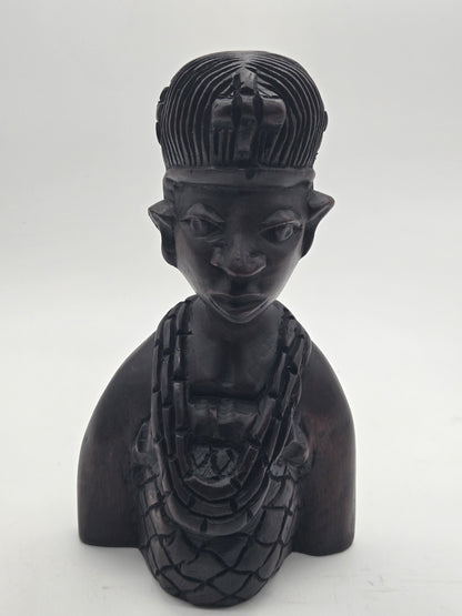 Oba & Olori — Royal Pair Handcrafted African Wood Sculpture