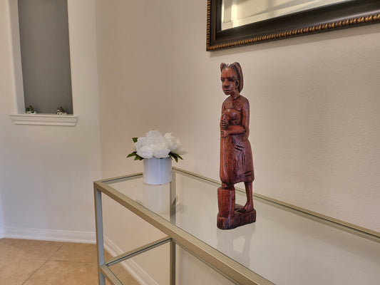 Egomma (Igbo – “A good and honorable daughter”)  -African Wood Sculpture