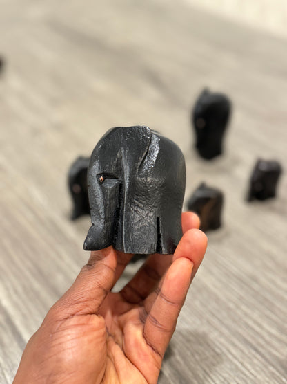 Safari Harmony – Elephant Carving Collection (8-Piece Set)