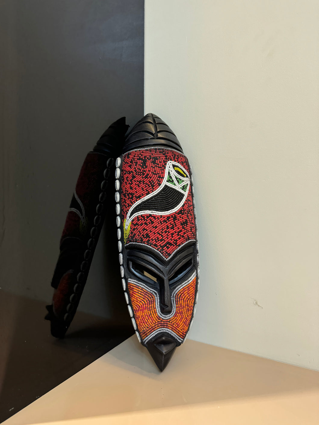 Igala Firebird Beaded Mask