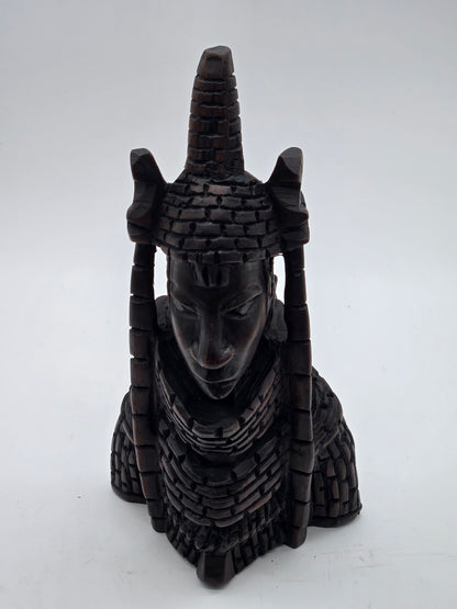 Oba & Olori — Royal Pair Handcrafted African Wood Sculpture