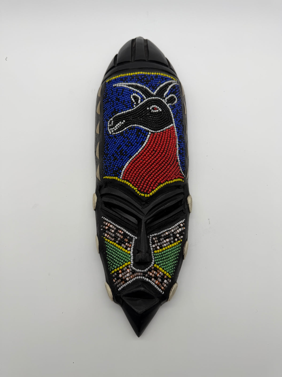 Kudu Spirit — Hand-Beaded African Wall Mask