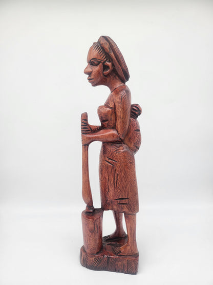 Egomma (Igbo – “A good and honorable daughter”)  -African Wood Sculpture