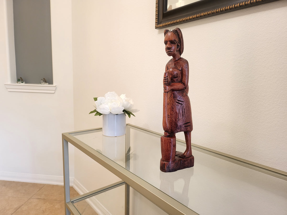 Egomma (Igbo – “A good and honorable daughter”)  -African Wood Sculpture