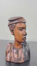 Load and play video in Gallery viewer, Ozor - Hand-Carved African Wooden Bust – Traditional Men’s Sculpture.
