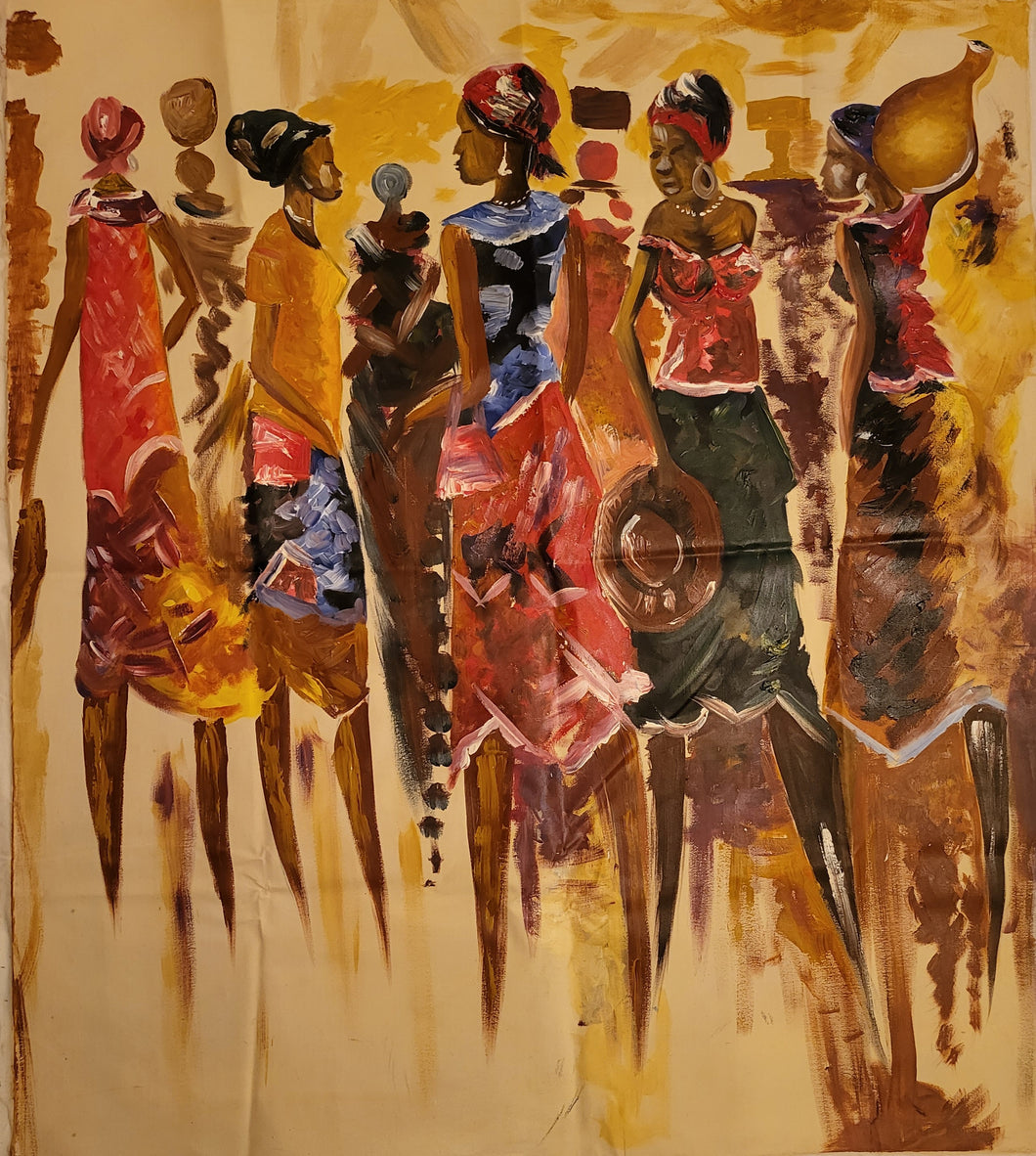 Awon Wundia - African Painting (45 x 40 in)