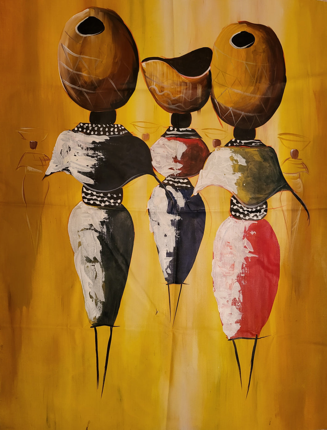 Ichu Mmiri - African Painting (48 x 36 in)