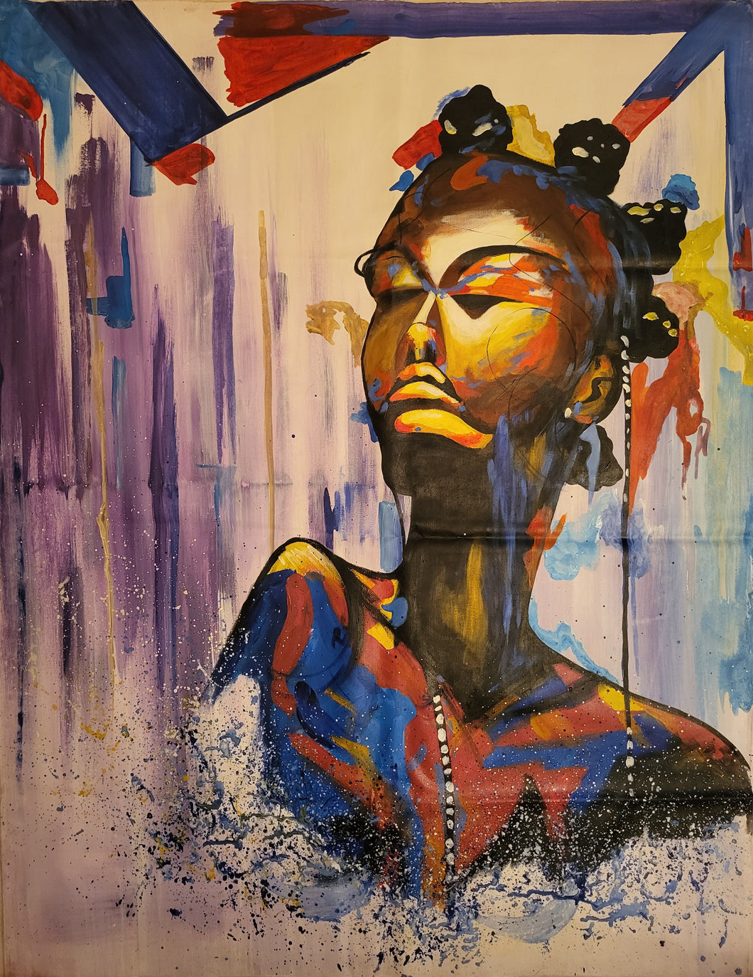 Olanma - African Painting (46 x 36 in)