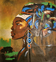 Load image into Gallery viewer, Fatima - African Painting (55 x 48 in)
