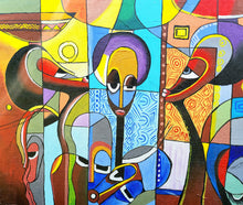 Load image into Gallery viewer, Maidens - African Abstract Painting (57 x 48 in)

