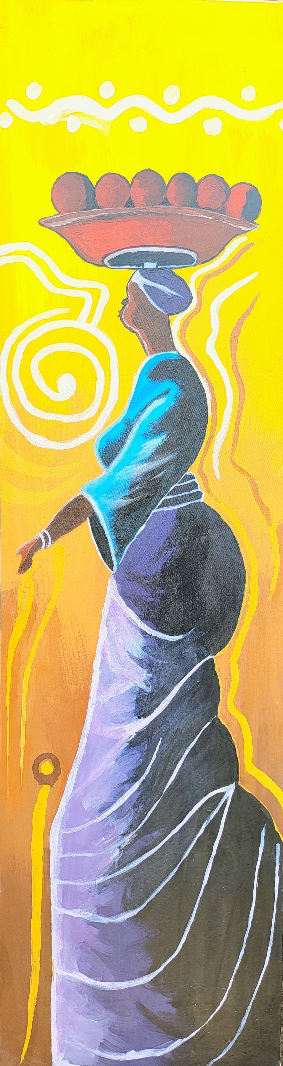 Ikebe - African Painting (48 x 13 in)