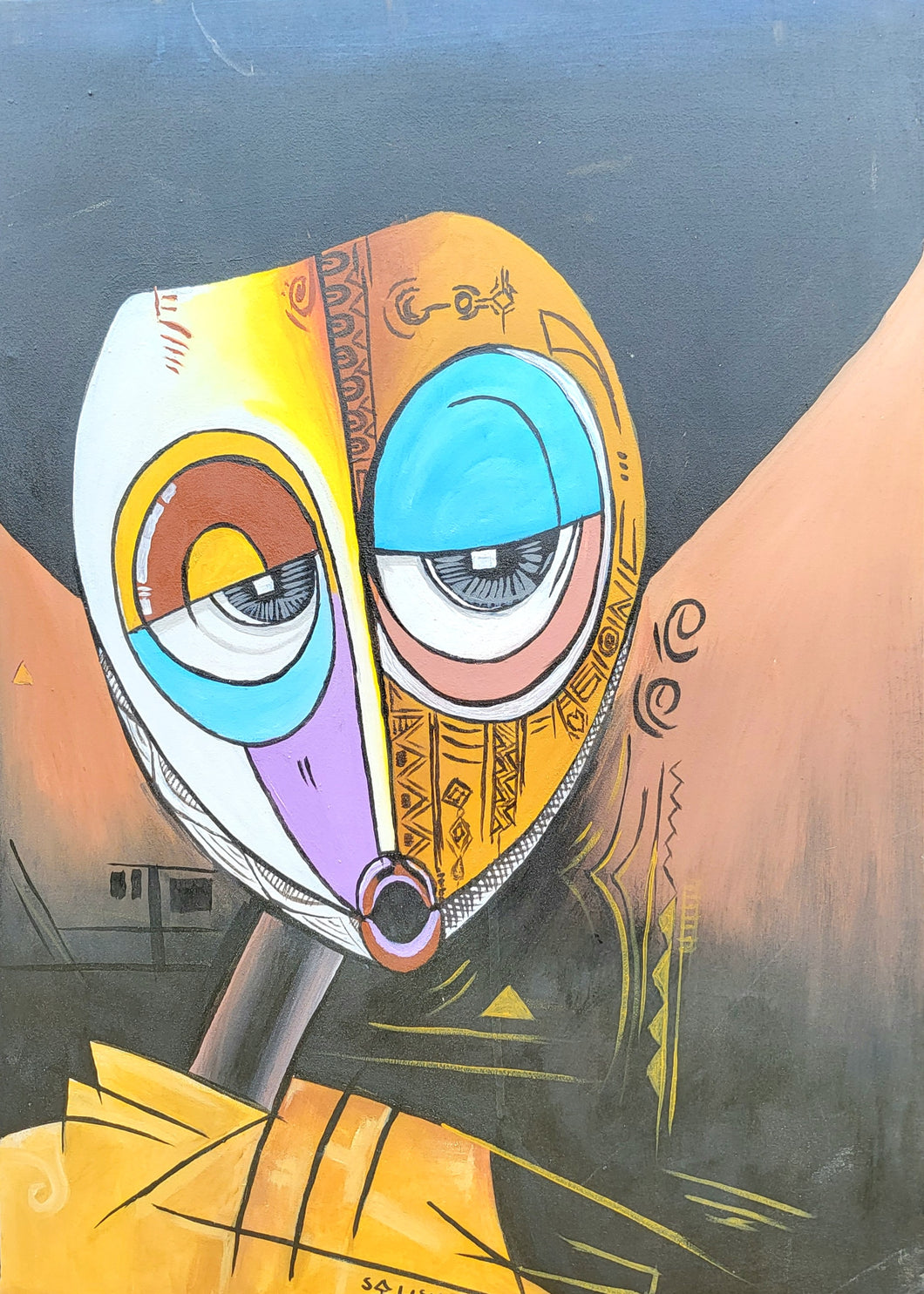 Orin - African Painting (40 x 30 in)