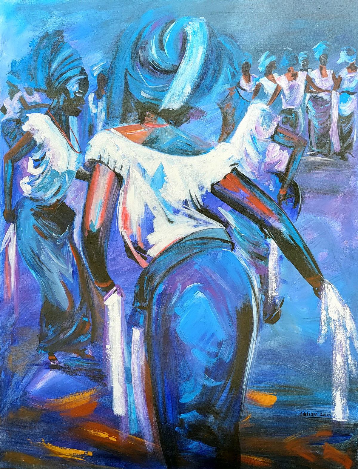 Egwu Ukwu - African Painting (48 x 36 in)