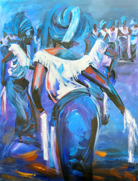 Egwu Ukwu - African Painting (48 x 36 in)
