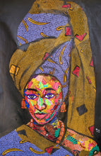 Load image into Gallery viewer, Arewa Woman - African Collage Painting (48 x 32 in)
