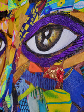 Load image into Gallery viewer, Omalicha 2 - African Fabric Collage (48 x 32 in)

