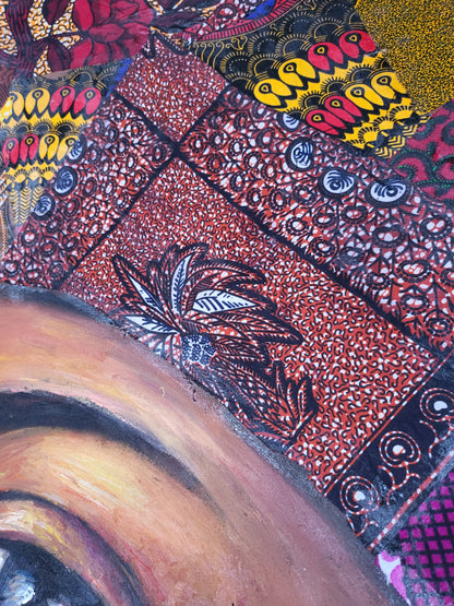 Mama Africa - African Collage Painting (50 x 57 in)
