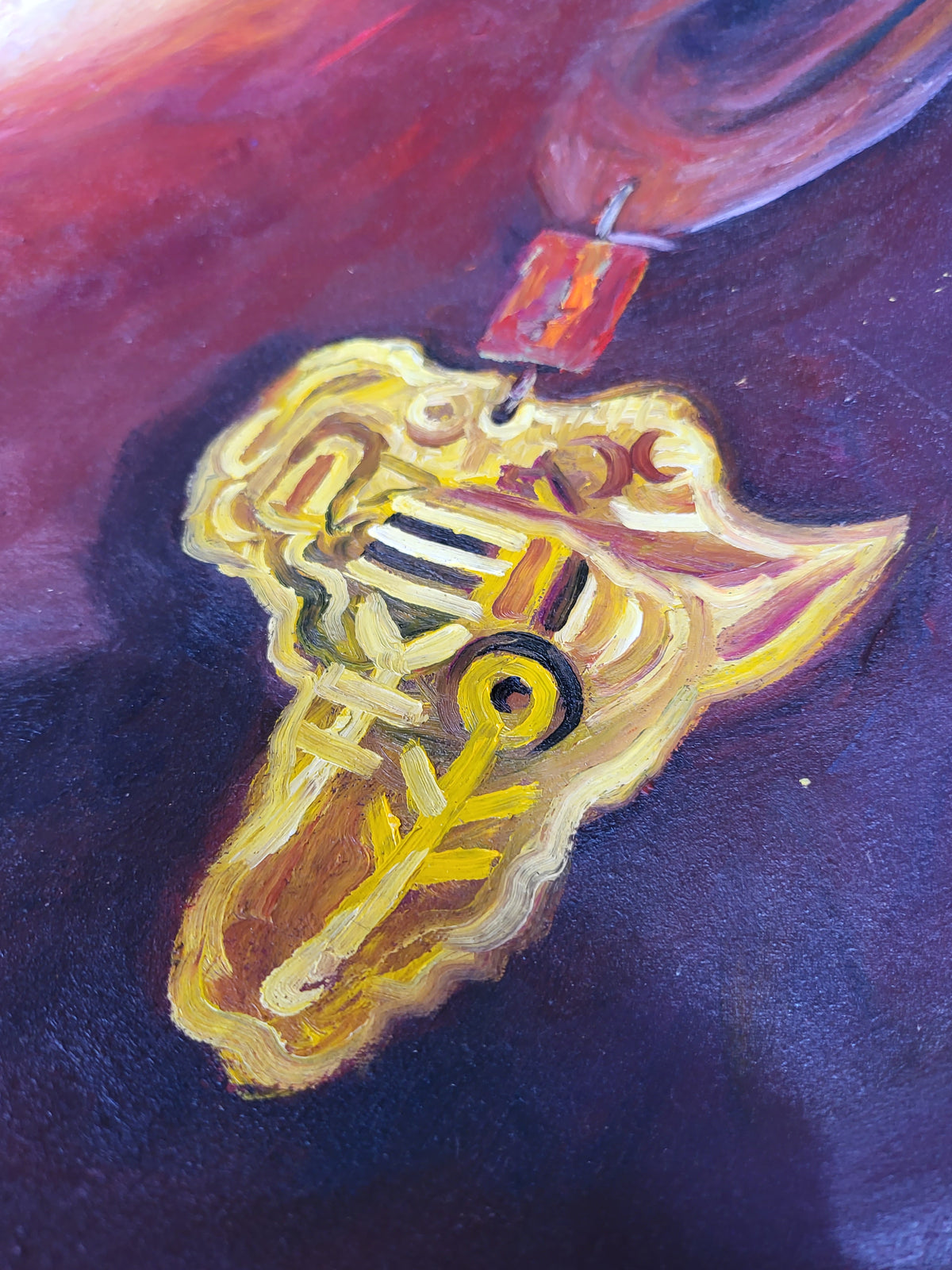 Mama Africa - African Collage Painting (50 x 57 in)