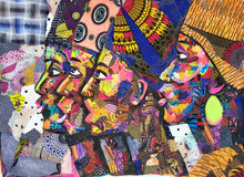 Load image into Gallery viewer, One Voice - African Fabric Collage (38 x 28 in)
