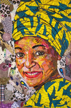 Load image into Gallery viewer, Adaeze - African Fabric Collage (48 x 32 in)
