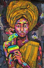 Load image into Gallery viewer, My Culture - African Fabric Collage (48 x 32 in)
