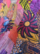 Load image into Gallery viewer, Asa - African Fabric Collage (48 x 32 in)
