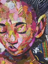 Load image into Gallery viewer, Orphan Girl - African Fabric Collage (48 x 32 in)
