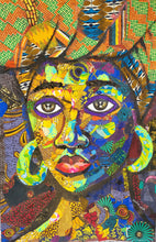 Load image into Gallery viewer, Omalicha 2 - African Fabric Collage (48 x 32 in)
