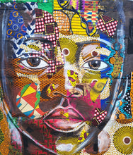Load image into Gallery viewer, Enyinna - African Fabric Collage (42 x 36 in)
