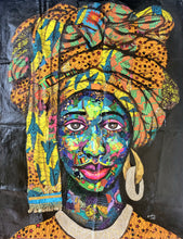 Load image into Gallery viewer, Golibe - African Fabric Collage (48 x 61 in)
