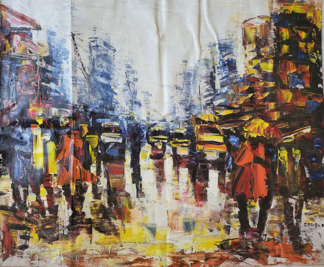 Ojuelegba - African Painting (30 x 36 in)