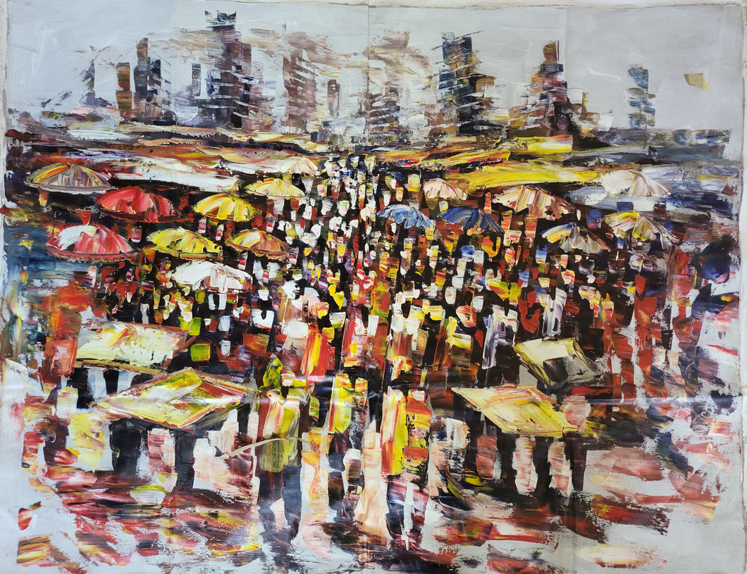 Kasuwa - African Painting (48 x 60 in)
