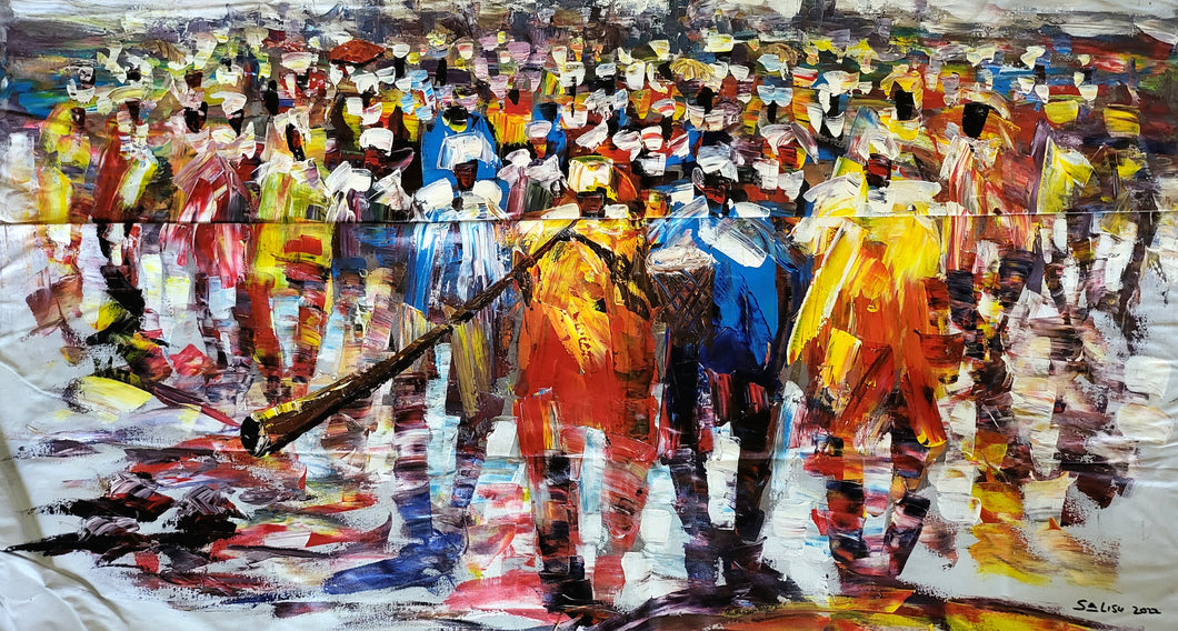 Kakaaki 2 - African Painting (45 x 60 in)