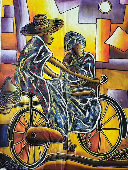Onye Ngwo - African Collage Painting (42 x 55 in)