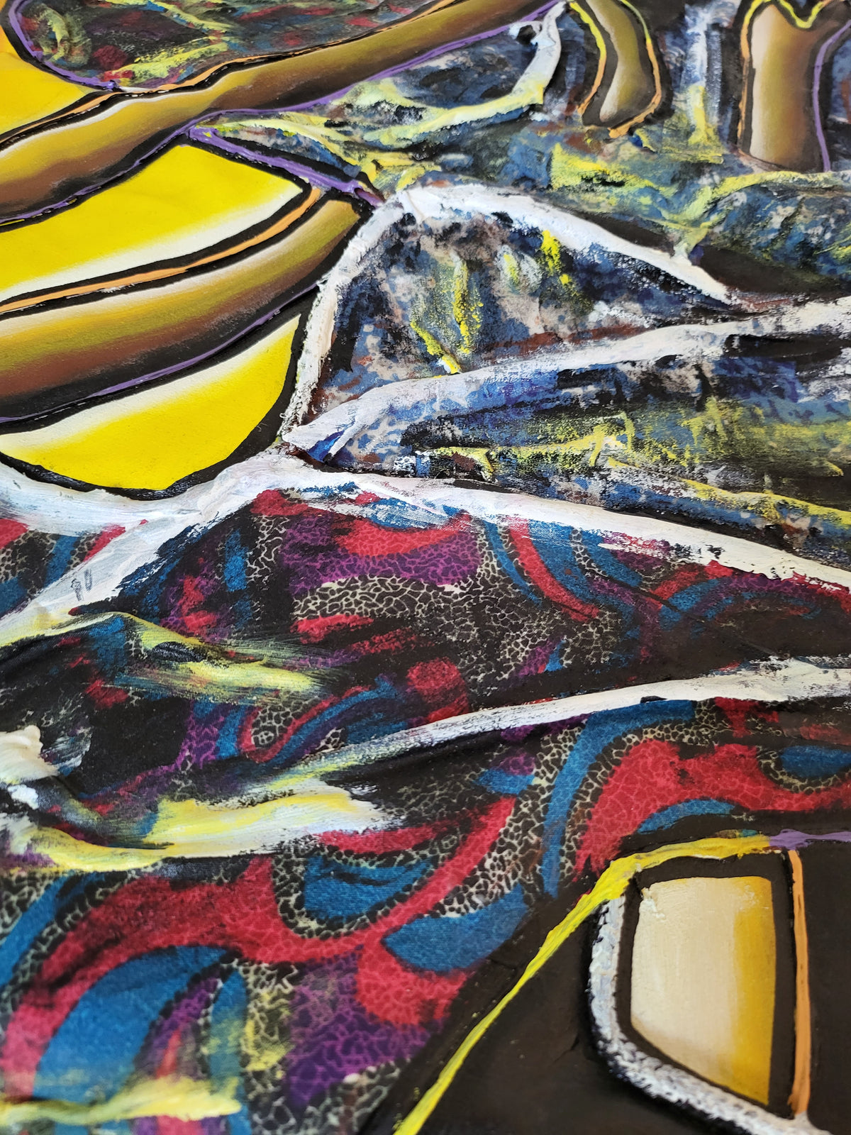 Onye Ngwo - African Collage Painting (42 x 55 in)