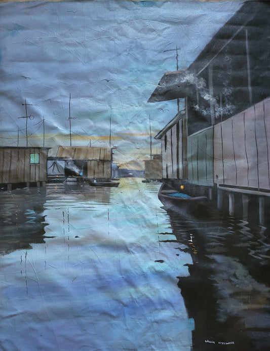 Makoko - African Painting (50 x 60 in)