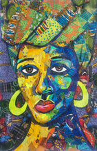 Load image into Gallery viewer, Omalicha 4 - African Fabric Collage (46 x 31)
