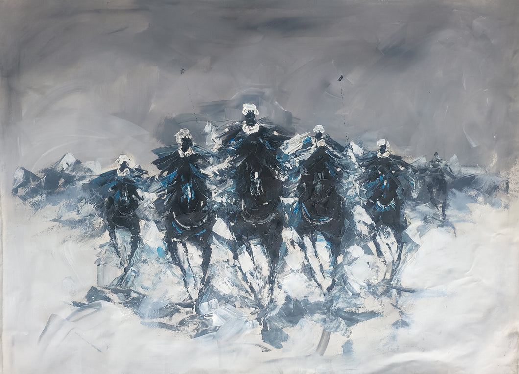 Mgba- African Painting (36 x 47.5in)