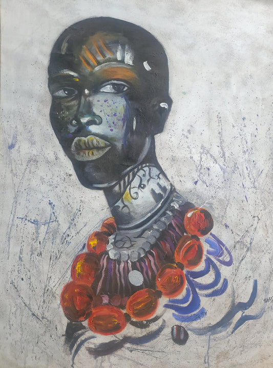 Bisi - African Painting (47 x 36 in)